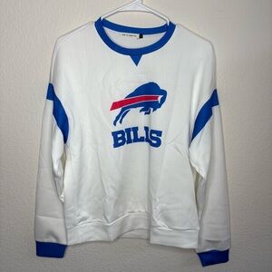 Buffalo Bills White and Blue crewneck Sweater